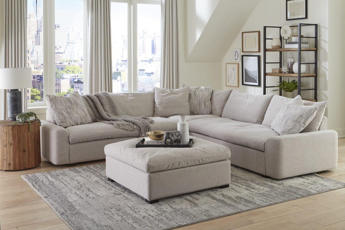 Cream colored deals sectional couch
